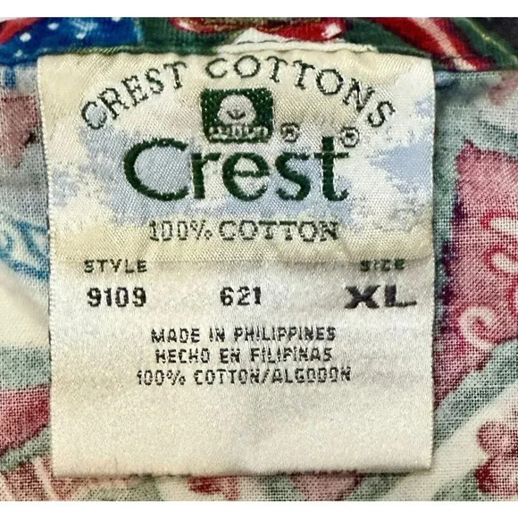 Crest Cottons Christmas Santa‎ Reindeer Short Sleeve Scrub Top Women's XL - Picture 6 of 7